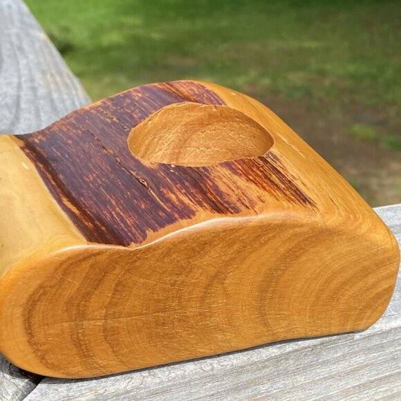 Juniper Wood Handmade Boho Wooden Candle Votive Holder Natural Cabin Western - Picture 4 of 12